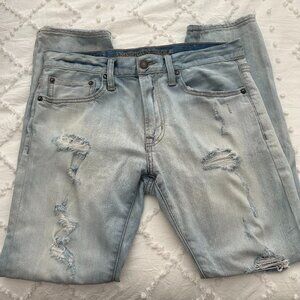American Eagle Slim Fit Distressed Jeans Rugged Casual Style Men's Size 32X30